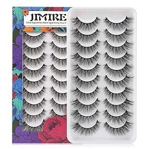 Fake Eyelashes Natural Look Fluffy Wispy False Lashes Cat-Eye Lashes With Thin